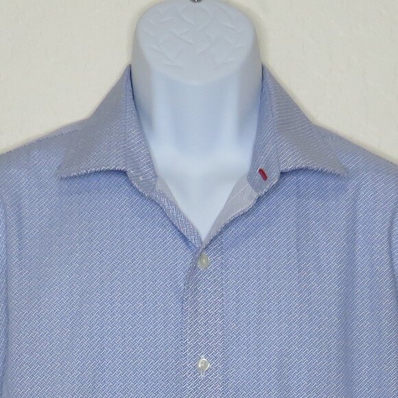 Tommy Hilfiger* Men's Long Sleeve Button Down Curved Hem BOHO Shirt~ Size 17" - Picture 6 of 12